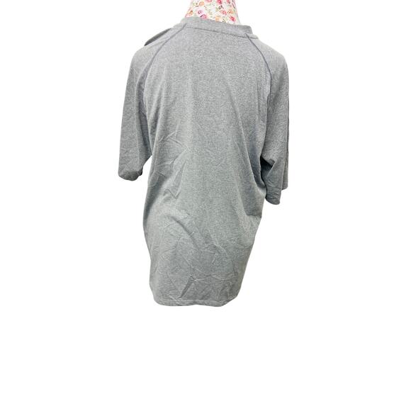 🩶 Adidas Gray FBU Top Gun Football Tee M Climalite Athletic Sports 90s Y2K - Picture 3 of 4